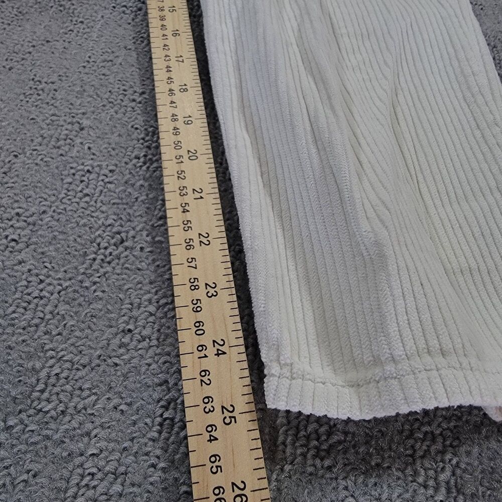 Abercrombie & Fitch Women's 25/0 (26x25) Pants Corduroy High Waisted White - Picture 6 of 10